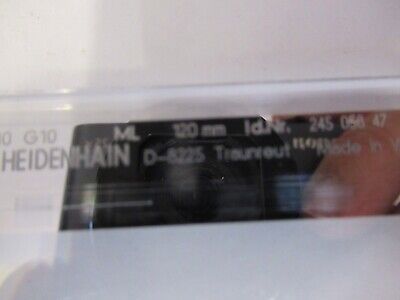 HEIDENHAIN GERMANY 120mm optical SCALE MICROSCOPE PART AS PICTURED &4T-A-22