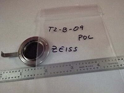 MICROSCOPE PART ZEISS GERMANY POLARIZER LENS POL OPTICS AS IS #T2-B-09