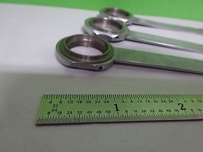 FOR PARTS MICROSCOPE OBJECTIVE LOT 3 EA HANDLES HOLDER ??  BIN#Y2-08