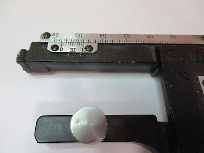 ANTIQUE JAPAN STAGE CLIPS MICROMETER XY MICROSCOPE PART AS PICTURED &7B-B-64