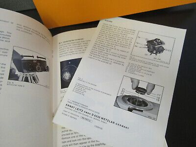 ORIGINAL BOOKLET LEITZ WETZLAR GERMANY SM-LUX MICROSCOPE PART AS PICTURED W3