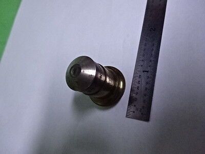 MICROSCOPE PART OBJECTIVE VINTAGE BRASS SPENCER 10X OPTICS AS IS #B2-M-15