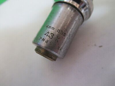 VINTAGE OBJECTIVE BAUSCH LOMB 43X OPTICS MICROSCOPE PART AS PICTURED &A9-B-18