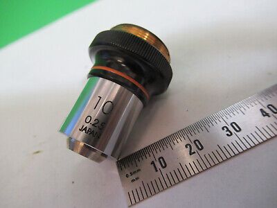 OLYMPUS JAPAN 10X OBJECTIVE LENS OPTICS MICROSCOPE PART AS PICTURED R7-B-10