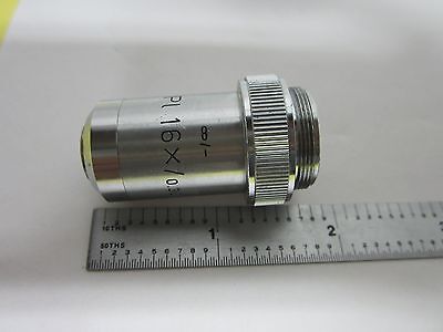 MICROSCOPE PART OBJECTIVE LEITZ PL 16X OPTICS AS IS BIN#H6-19