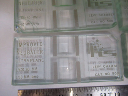 LEVY CHAMBER HEMACYTOMETER NEUBAUER SLIDE MICROSCOPE PART AS PICTURED &Z6-A-110