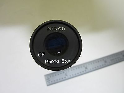 MICROSCOPE PART NIKON JAPAN EYEPIECE CF PHOTO 5X OPTICS [loose] AS IS BIN#T6-19