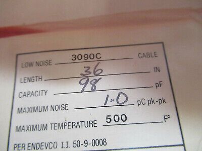 PCB ENDEVCO LOW NOISE CABLE 36in 3090C for accelerometer  AS PICTURED &Q1-FT-67