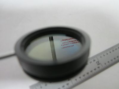 OPTICAL MICROSCOPE PART POLARIZER [BURNT SPOT in middle] OPTICS AS IS BIN#N7-27