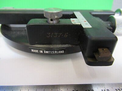 WILD HEERBRUGG SWISS M11 XY STAGE TABLE MICROSCOPE PART AS PICTURED &A9-B-24