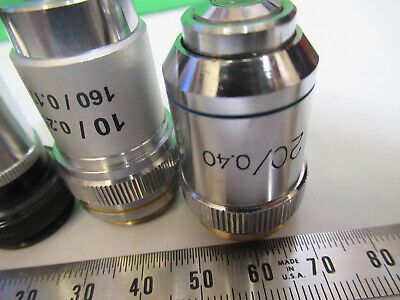 ASSORTED OBJECTIVES LENSES OPTICS LOT MICROSCOPE PART AS PICTURED Z1-A-63