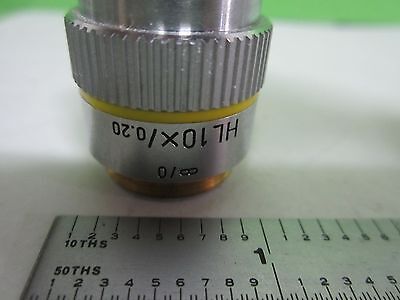 MICROSCOPE PART LEITZ GERMANY OBJECTIVE HL 10X INFINITY OPTICS AS IS BIN#S9-04