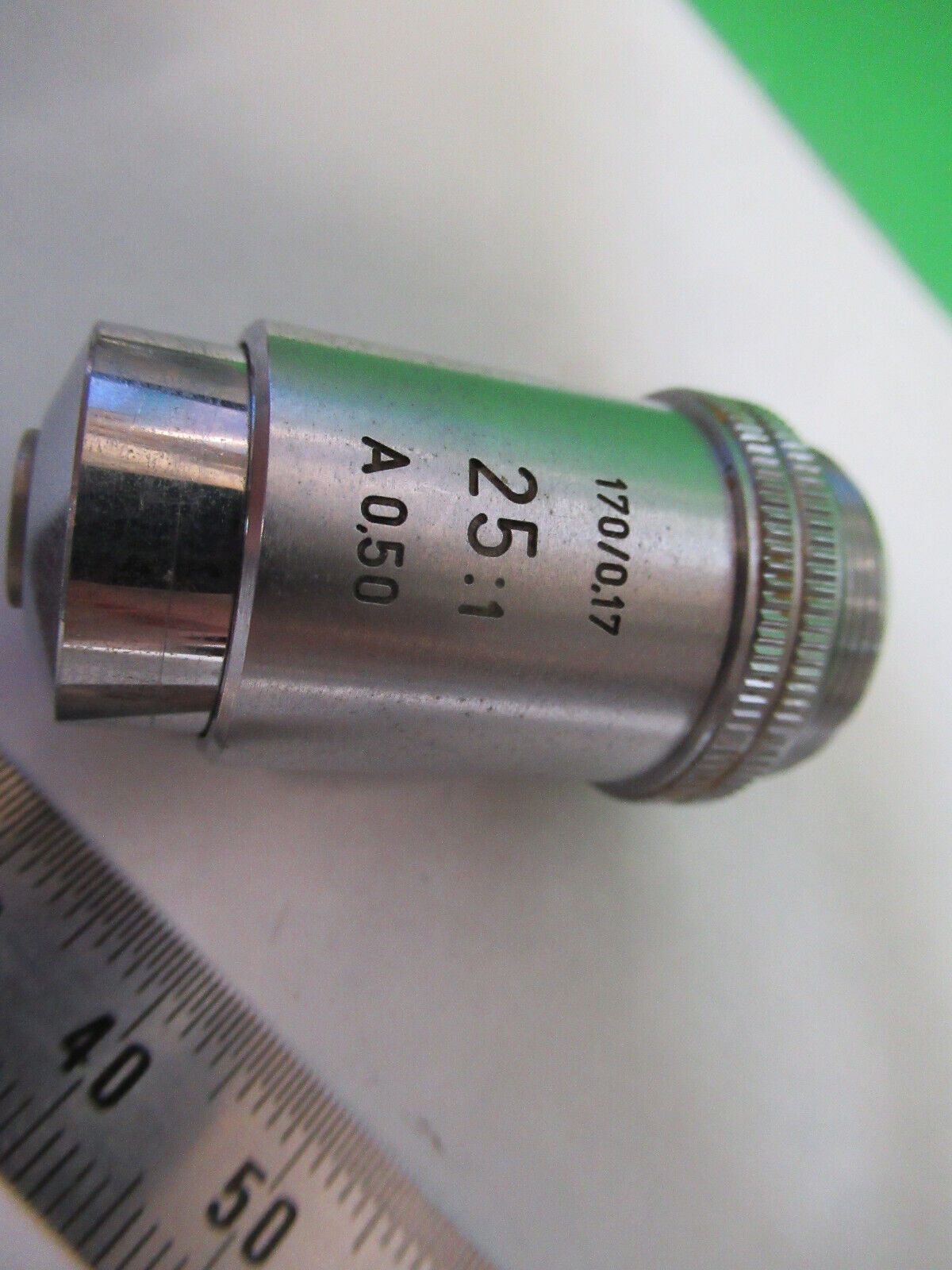 MICROSCOPE OBJECTIVE LEITZ 25X /170 GERMANY OPTICS AS PICTURED #S2-C-62