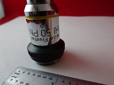 WILD HEERBRUGG SWISS OBJECTIVE PHASE 50X MICROSCOPE OPTICS PART AS IS #88-90-A