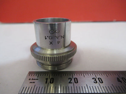 AO AMERICAN OPTICS INFINITY 4X OBJECTIVE MICROSCOPE PART AS PICTURED #R3-C-22