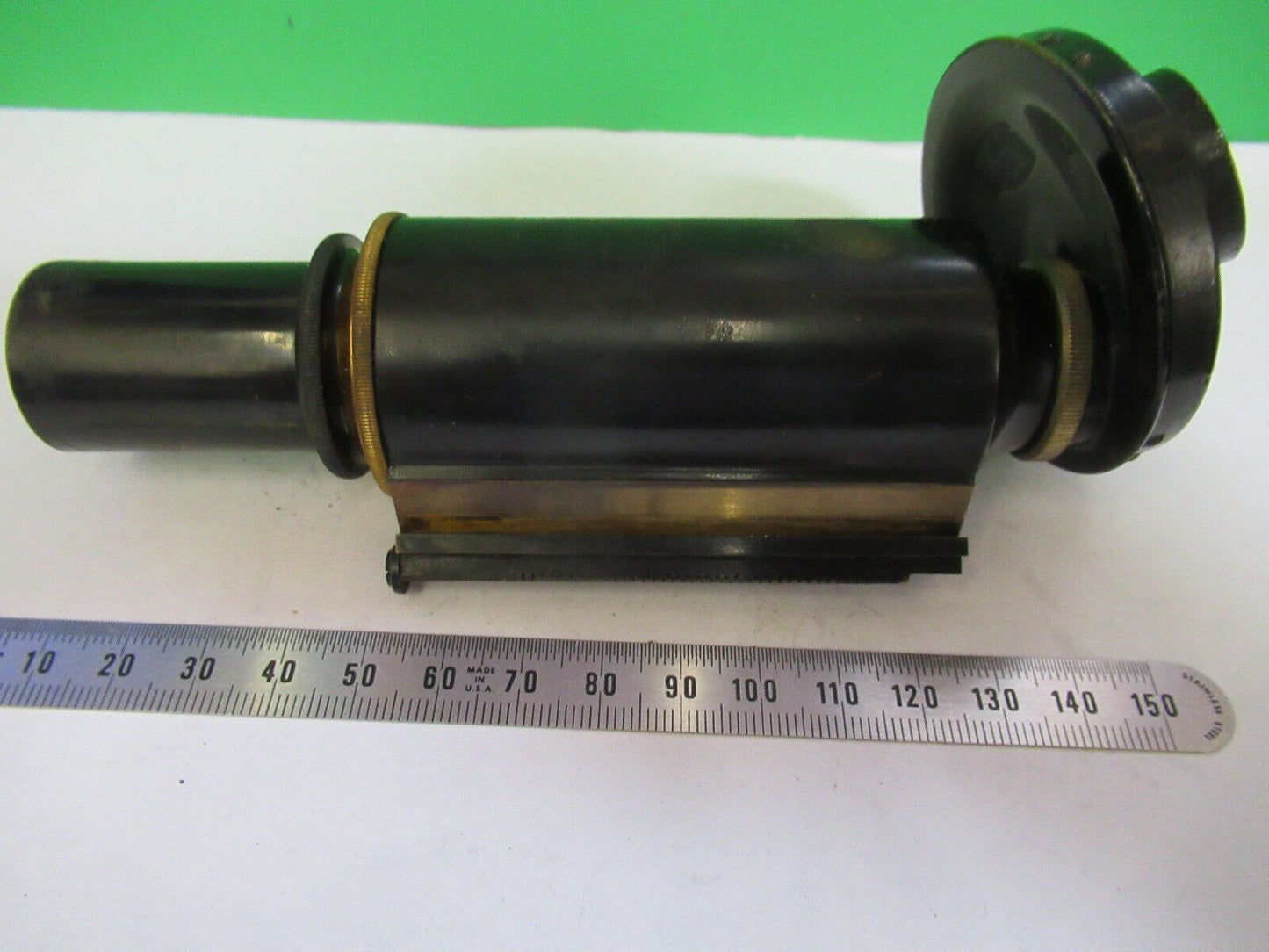 ANTIQUE SPENCER BRASS TUBUS + NOSEPIECE MICROSCOPE PART AS PICTURED &Z1-A-132