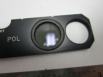 MICROSCOPE SLIDE POLARIZER FILTER LEITZ [some delamination] OPTICS  BIN#F1-17