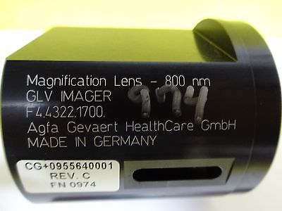 OPTICAL MAGNIFICATION LENS GLV IMAGER AGFA GERMANY OPTICS AS IS BIN#P9-13