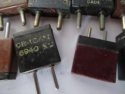 VINTAGE QUARTZ CRYSTALS US ARMY NAVY DC-35 & others FREQUENCY CONTROL &60-C-09