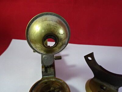 ANTIQUE 1880's BRASS BAUSCH LOMB CONDENSER HOLDER MICROSCOPE PART AS PIC &95-60