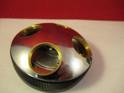 OLYMPUS JAPAN NOSEPIECE MICROSCOPE PART OPTICS AS PICTURED &FT-2-2