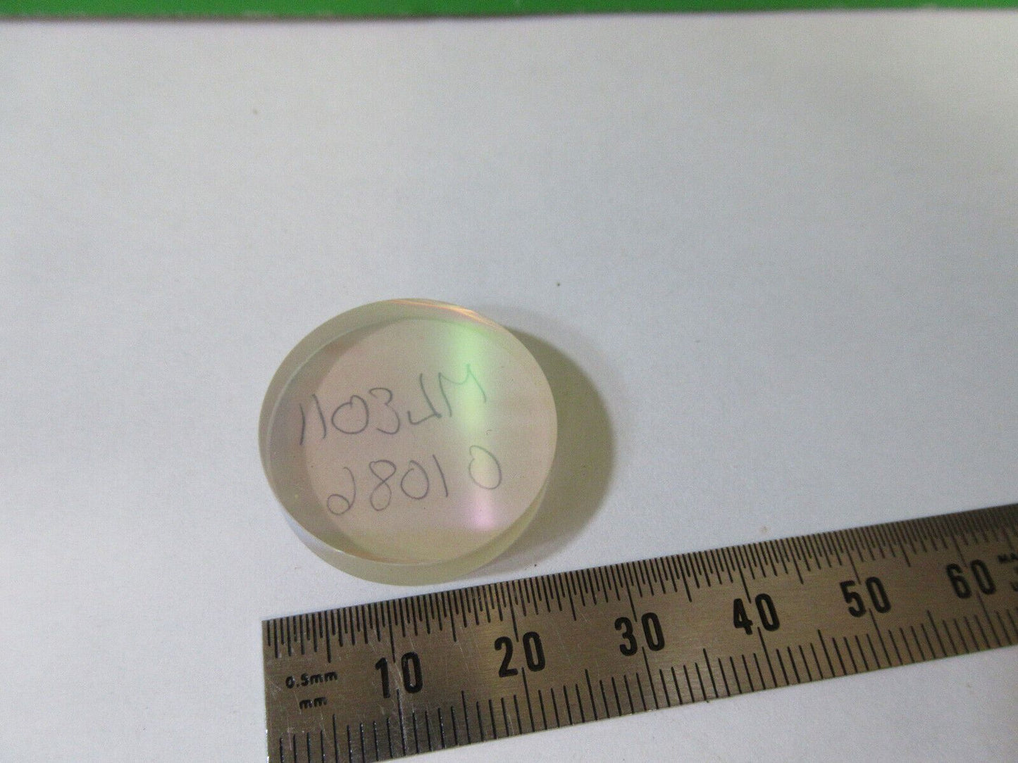 OPTICAL COATED FLAT GLASS LENS OPTICS AS PICTURED &22-A-64