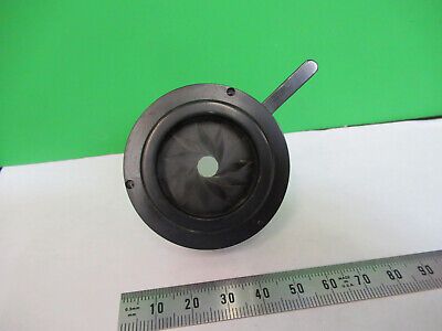 SPENCER ANTIQUE CONDENSER + IRIS OPTICS MICROSCOPE PART AS PICTURED &Z1-A-14