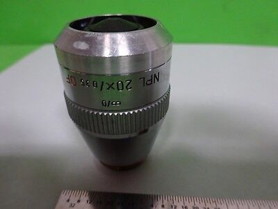 MICROSCOPE LEITZ GERMANY OBJECTIVE NPL 20X DF PLAN INFINITY OPTICS AS IS B#72-55