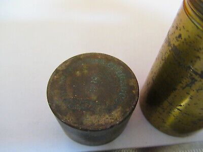 EMPTY BAUSCH LOMB BRASS OBJECTIVE CANISTER MICROSCOPE PART AS PICTURED 8Y-A-119