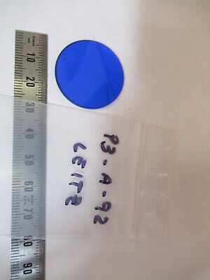 ANTIQUE ERNST LEITZ WETZLAR GLASS BLUE FILTER MICROSCOPE PART AS PICTURED P3-A92