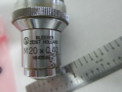 MICROSCOPE PART OBJECTIVE BLEEKER ZEIST M20 AS IS #1-05-06  BIN#1