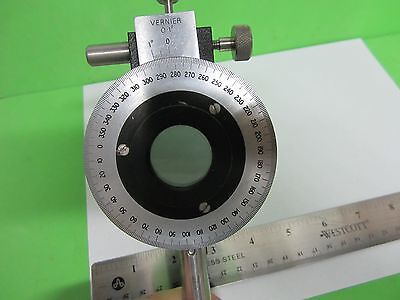 OPTICAL KARL LAMBRECHT VERNIER  POLARIZER ROTABLE AS IS OPTICS BIN#65-07