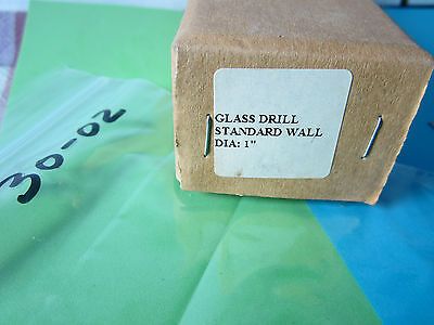 OPTICAL TOOL GLASS DIAMOND DRILL 1" DIAMETER MADE IN ENGLAND OPTICS BIN#30-02