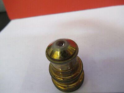 ANTIQUE BRASS BAUSCH LOMB OBJECTIVE 4mm MICROSCOPE PART AS PICTURED #F6-B-92