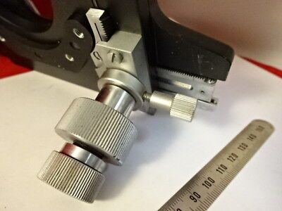 GERMANY LEITZ STAGE SPECIMEN TABLE MICROMETER MICROSCOPE PART OPTICS &AC-B-21