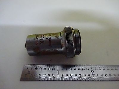 FOR PARTS MICROSCOPE PART OBJECTIVE 40X PHASE CONTRAST UNITRON AS IS BIN#W4-36