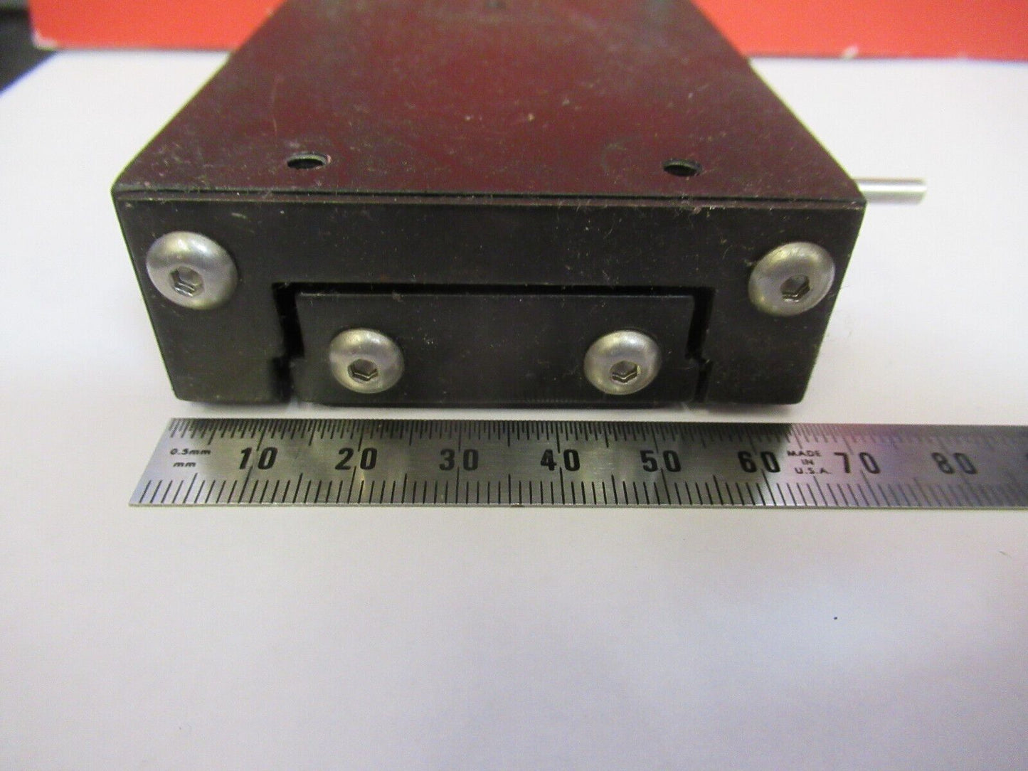 OPTICAL USED STAGE SLIDE POSITIONING DCI OPTICS AS IS PICTURED #R3-C-02