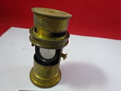 FOR PARTS ANTIQUE BRASS PORTABLE SEEDS MICROSCOPE VINTAGE PART AS IS &92-26