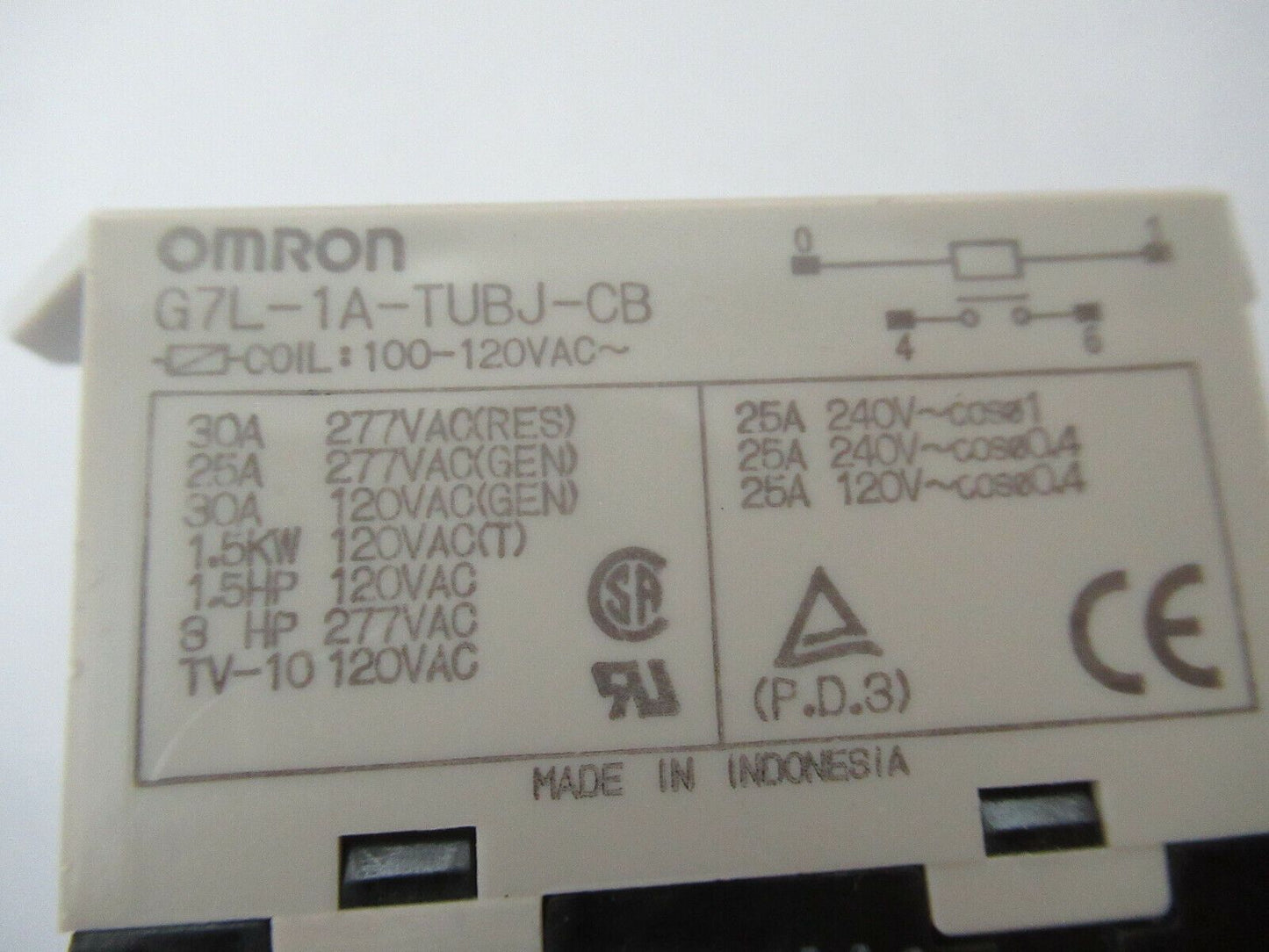 OMRON RELAY G7L-1A-TUBJ-CB CONTROL SYSTEMS AS PICTURED #F5-A-48