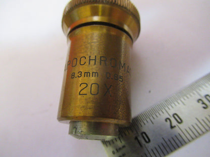 ANTIQUE APO BAUSCH LOMB OBJECTIVE 20X  MICROSCOPE PART AS PICTURED &S9-A-54