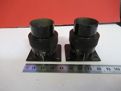 LEITZ WETZLAR BRASS OCULAR HOLDER PAIR MICROSCOPE PART AS PICTURED &P8-A-34