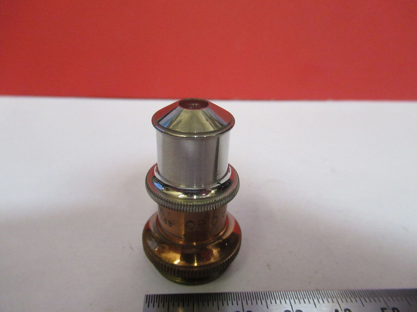 ANTIQUE BRASS SPENCER 8mm OBJECTIVE MICROSCOPE PART AS PICTURED &H9-B-39