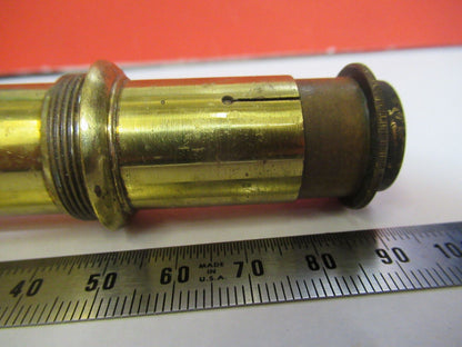 ANTIQUE BRASS EYEPIECE OCULAR LENS RARE UK MICROSCOPE PART AS PICTURED &S9-A-79