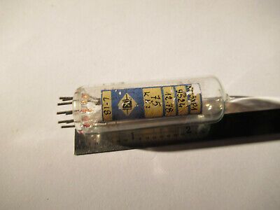 ANTIQUE QUARTZ RADIO CRYSTAL RUSSIAN GLASS HOLDER FREQUENCY CONTROL #F4-A-81