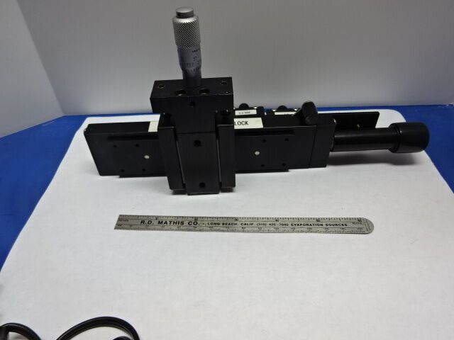 OPTICAL FIBER OPTICS FIXTURE RETICLE + MITUTOYO MICROMETER OPTICS AS IS #84-36