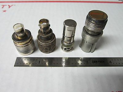 LOT 4 EA RF CONNECTOR ADAPTORS N  BNC TERMINATION & GOLD PLATED  sku#4V