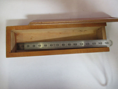 ANTIQUE EMPTY WOOD BOX for ACCESSORIES MICROSCOPE PART AS PICTURED F8-A-81