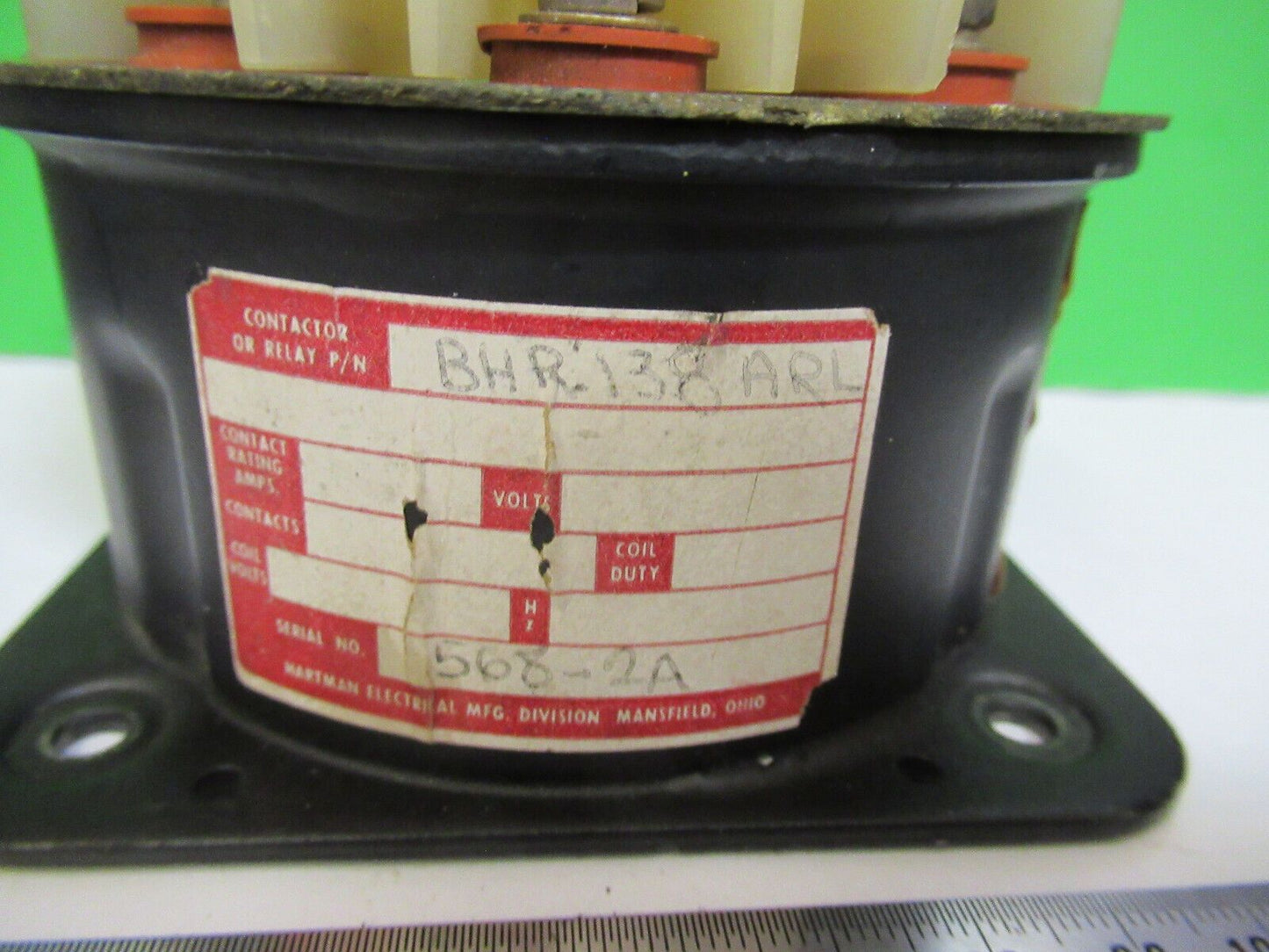 HARTMAN ELECTRIC RELAY BHR138ARL CONTACTOR AIRCRAFT PART AS PICTURED #H2-A-33