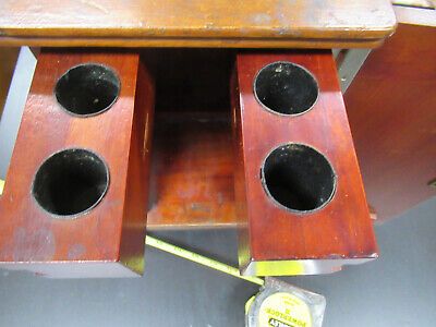 EMPTY WOOD CABINET for ANTIQUE BAUSCH LOMB MICROSCOPE PART AS PICTURED &TA5 i