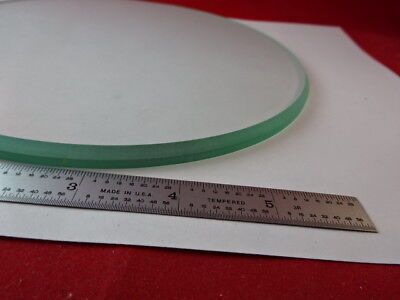 LARGE GLASS STAGE TABLE BEVELED STEREO MICROSCOPE PART AS IS #F3-A-12